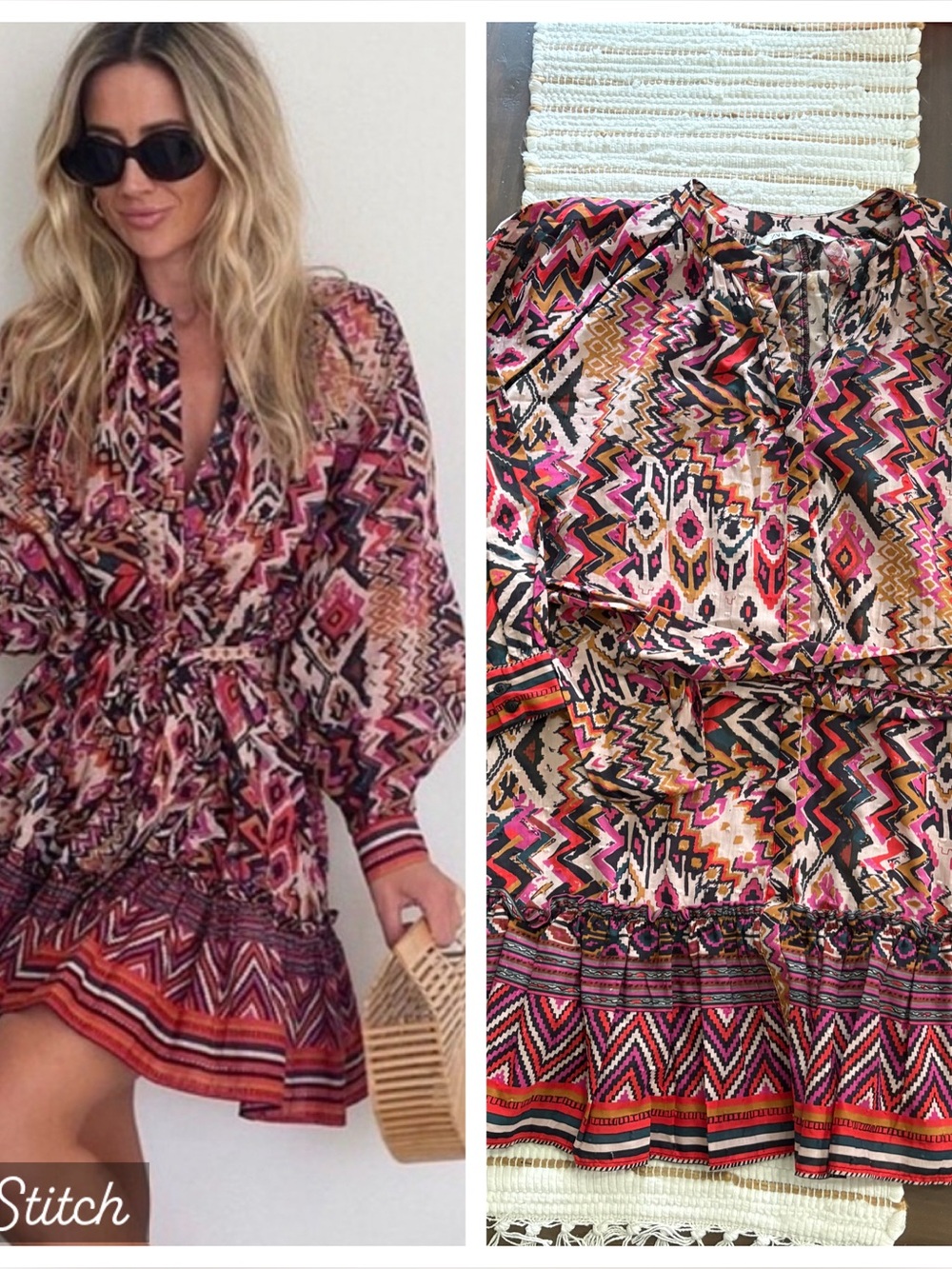 Zara The Angie oversized belted dress